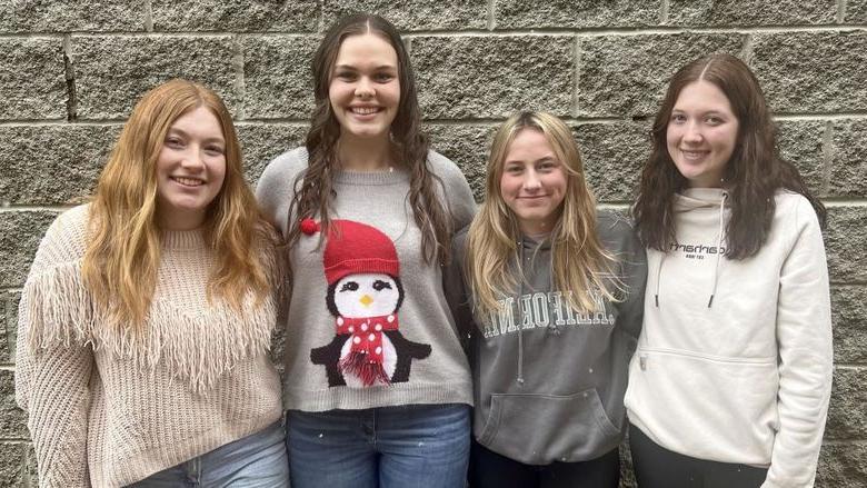 Penn State DuBois students Abigail Morgo, Madee Finalle, Rachel Allegretto and Ella Wilson, who will represent the campus at THON 2024.